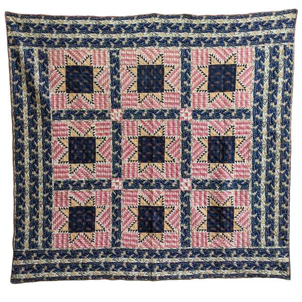Antique Quilt - Feathered Stars