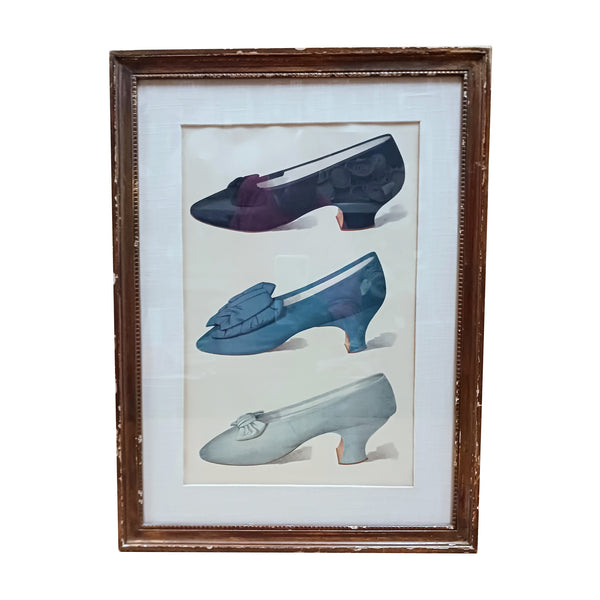 Framed Vintage Shoe Print