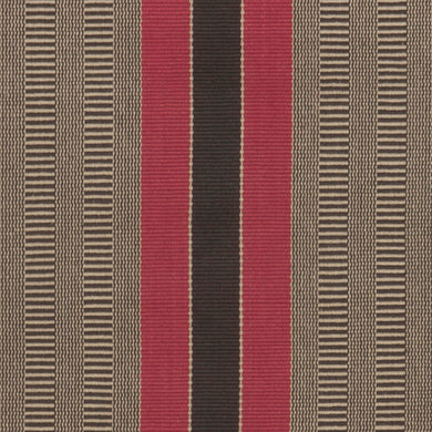 Bold red and black central stripes with natural and charcoal special weave background with red stripes on each edge. This design makes a statement as a stair runner, hall runner or area rug.