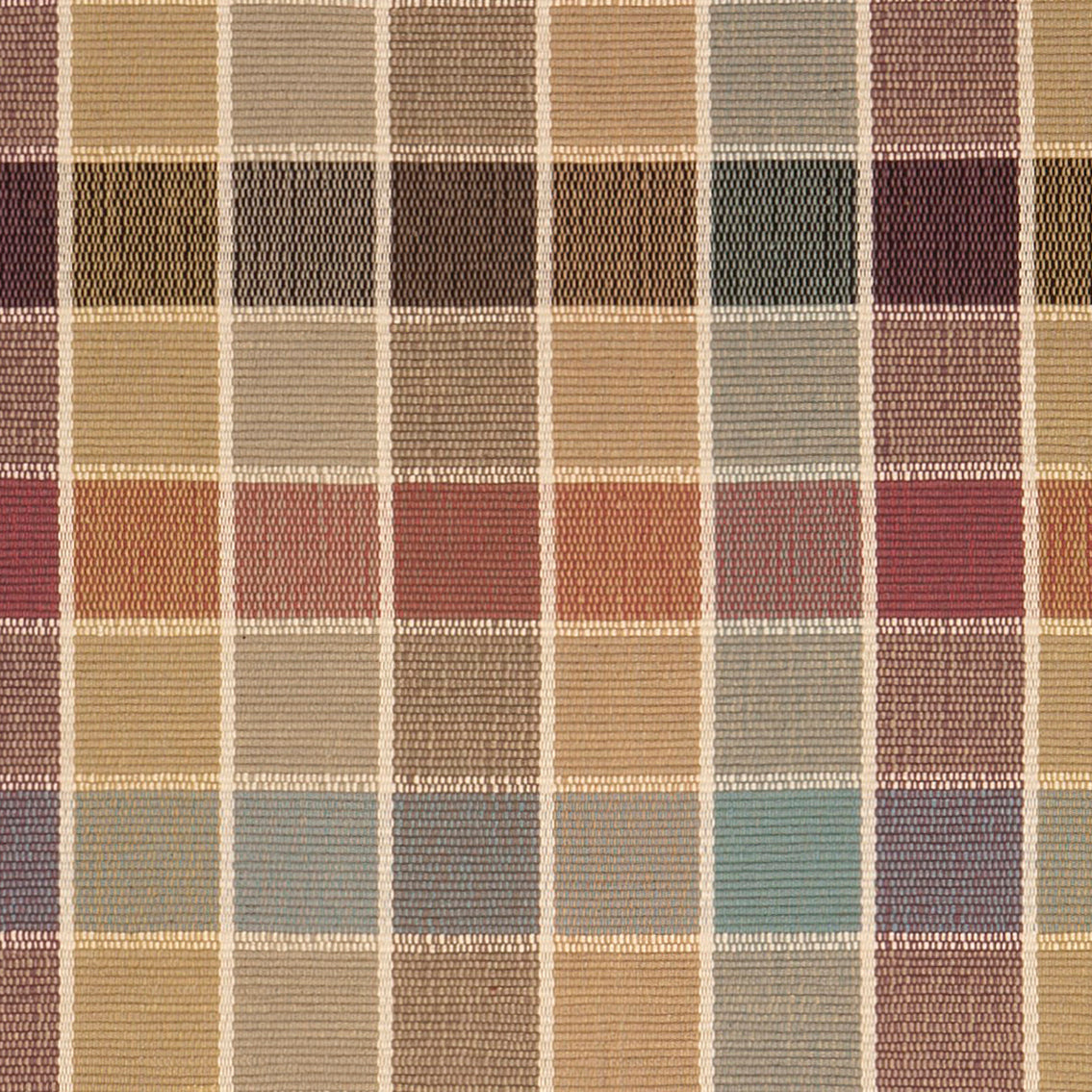 Eaton Square #43-B is a traditional checked pattern in rich, rustic hues of gold, plum, teal, sage and beige with cream lines. Beautiful with fringed or bound ends, this design is offered in almost every size from 30 inch wide runners to room sized area rugs.