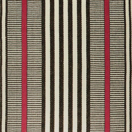 A bold design that is stunning on stairs or as a hall runner. Black and red stripes on a beige background make this a statement piece in any room. Classic and also modern, this design coordinates with any interior decorating style.