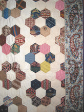 Antique Quilt - Honeycomb with Paisley