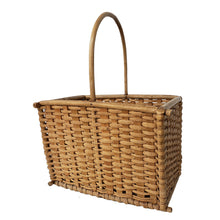 Vintage Tall Rectangle Basket with Handle