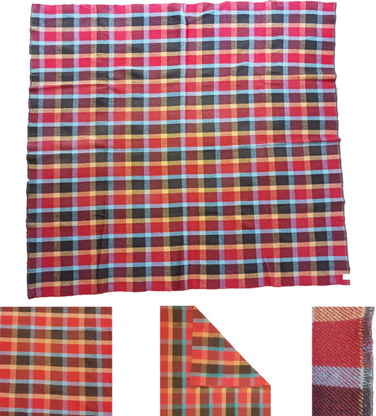 Vintage Plaid Wool Blanket