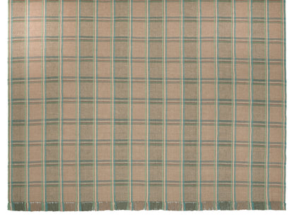 Amagansett #217-C is a versatile windowpane plaid of blue, green, cream, and rust stripes on a sandy background. With hints of blue, green and red and the neutral background, Amagansett coordinates with almost any color palette and is available in runners and area rug sizes up to 9 feet x 12 feet.