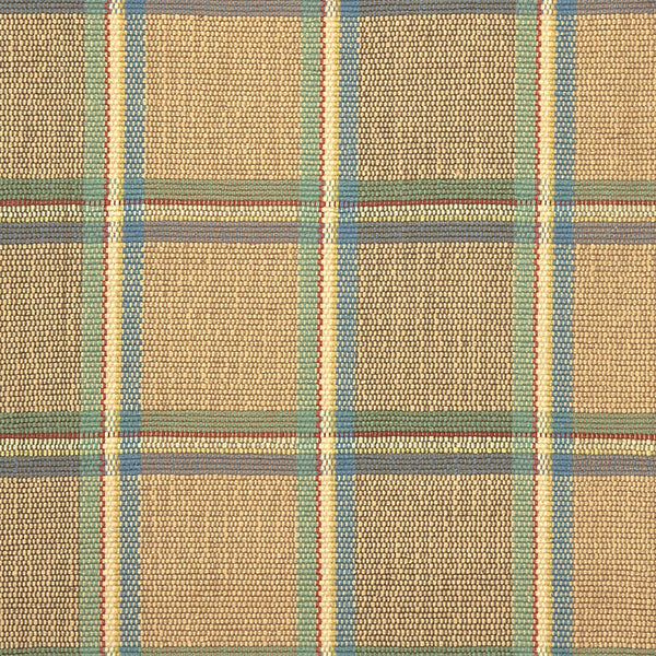 Amagansett #217-C is a versatile windowpane plaid of blue, green, cream, and rust stripes on a sandy background. With hints of blue, green and red and the neutral background, Amagansett coordinates with almost any color palette and is available in runners and area rug sizes up to 9 feet x 12 feet.