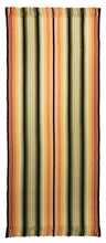A historic American design offered in two colorways. #51-GR has green, gold, cocoa, mustard, cream and black stripes. Shown here as a 6 foot long runner with fringed ends, but also available as a stair runner, or seamed to an area rug size.