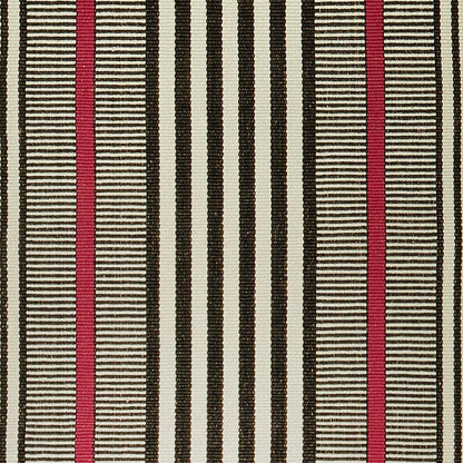 A bold design that is stunning on stairs or as a hall runner. Black and red stripes on a beige background make this a statement piece in any room. Classic and also modern, this design coordinates with any interior decorating style.