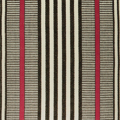 A bold design that is stunning on stairs or as a hall runner. Black and red stripes on a beige background make this a statement piece in any room. Classic and also modern, this design coordinates with any interior decorating style.