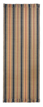 Preston #602 is a traditional vertical stripe design in a muted red, white and blue palette evoking antique Americana. Featuring navy, rust, putty, bisque, light goldenrod and cream stripes. Classical and patriotic, this design is wonderful as a stair runner, hall runner or area rug. 